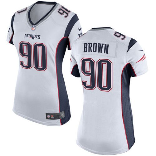 Nike Patriots #90 Malcom Brown White Women's Stitched NFL New Elite Jersey